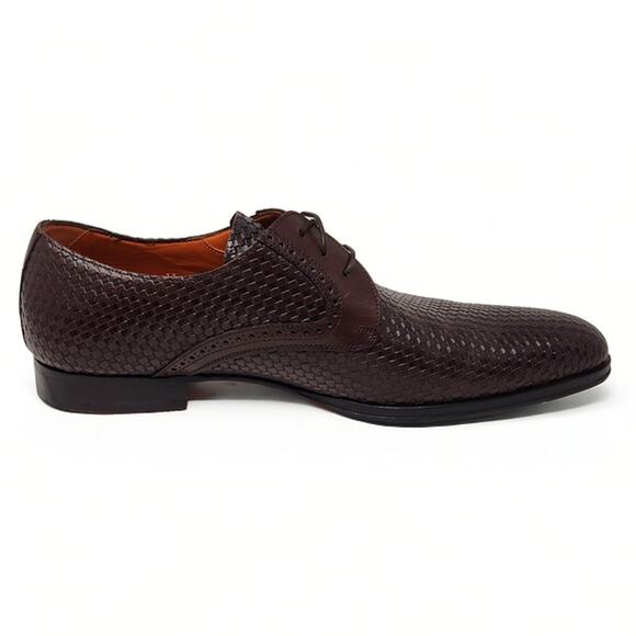 Mezlan 13M Classic Woven Leather Derby Oxford Dress Shoes Brown 18670 Mens main image 11
